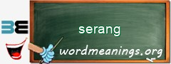 WordMeaning blackboard for serang